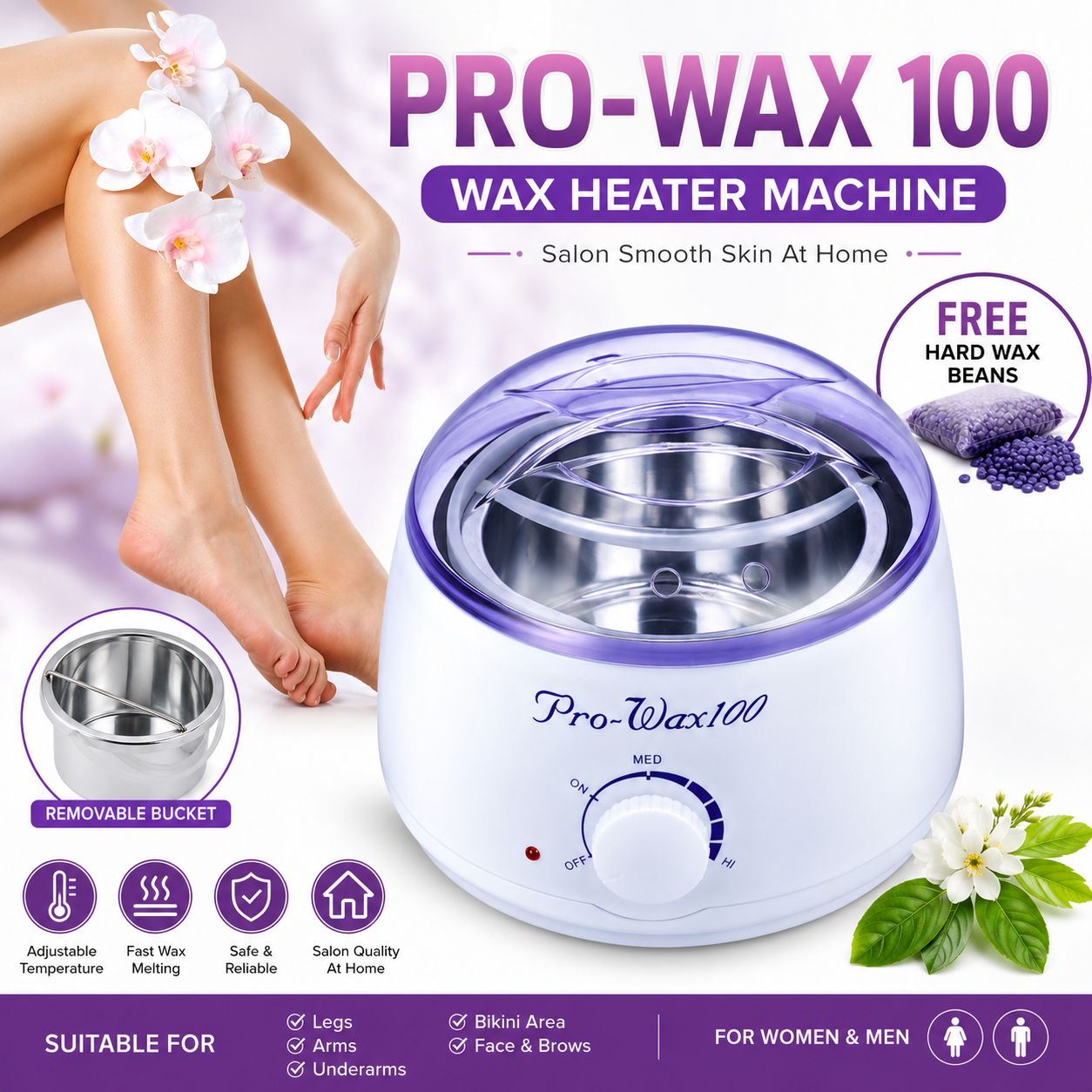 Pro Wax 100W Professional Wax Heater Machine – Adjustable Temperature Wax Melting Pot